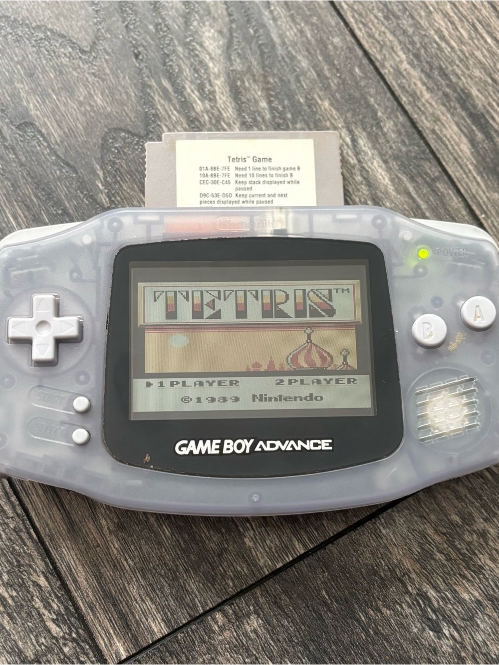 Nintendo Game Boy Advance - Translucent Clear Shell with White Buttons